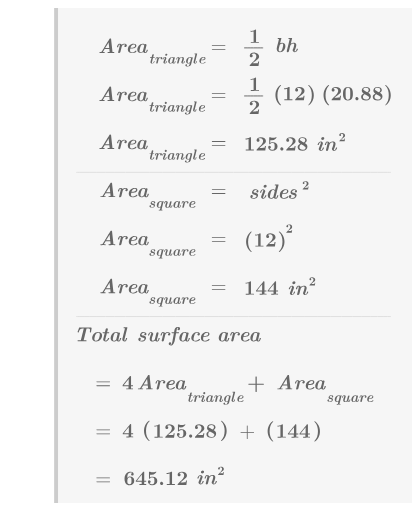 Flexi Answers What Is The Surface Area Of A Triangular Pyramid Ck 12 Foundation