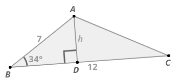 Determine the Height of a Non-Right Triangle